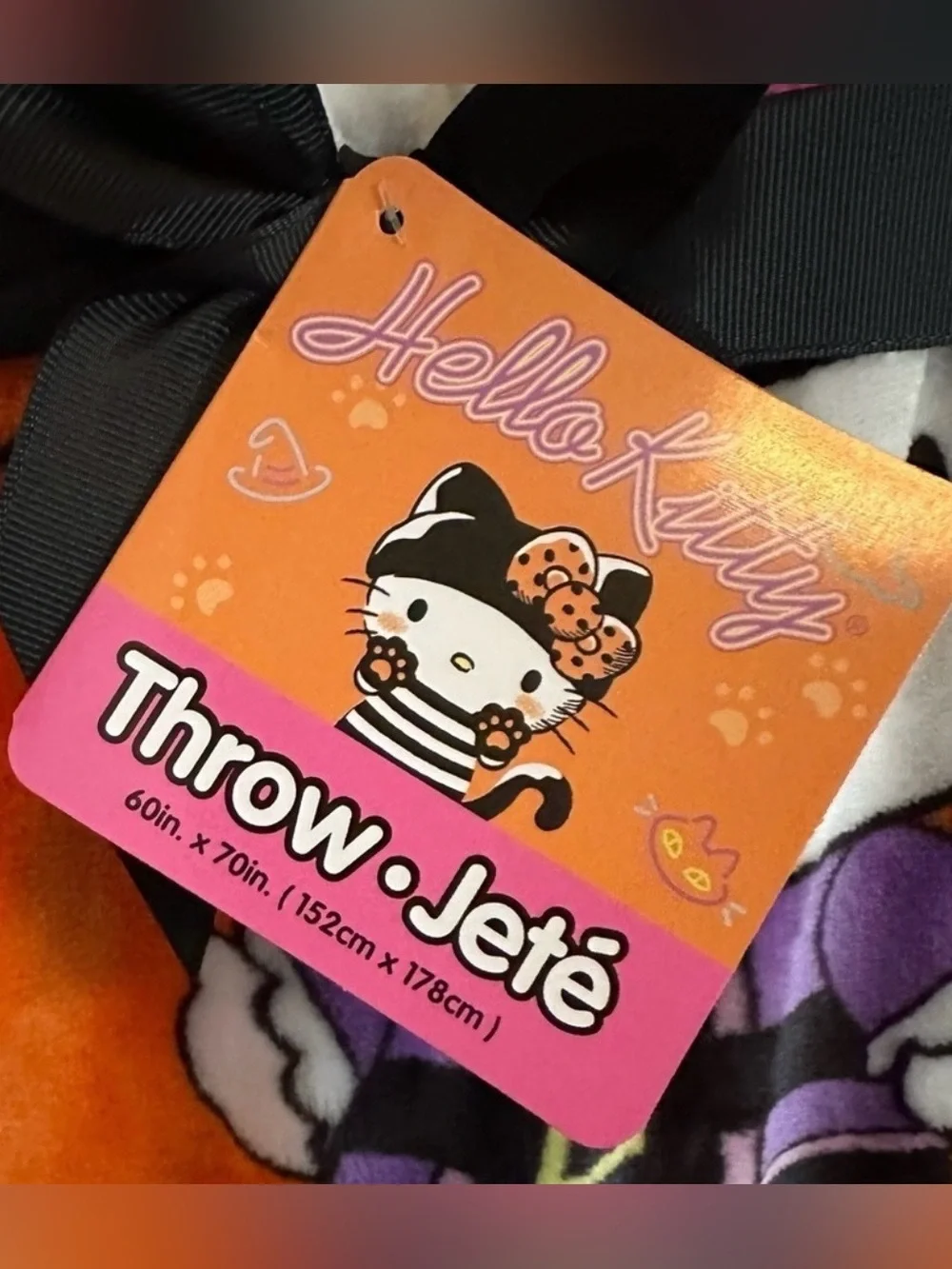 2 PACK Hello Kitty Halloween Throw Blankets! Both are 60